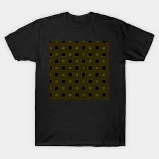 Black squares on olive T-Shirt